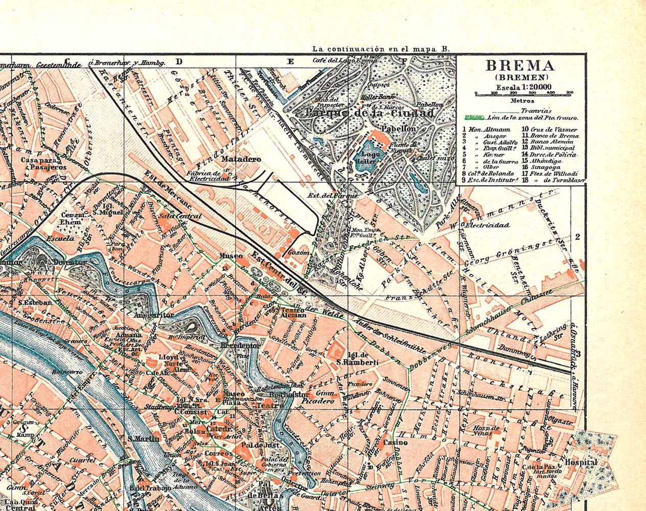 City map Bremen Germany PDF