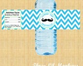 Mustache Water Bottle Labels Il_170x135