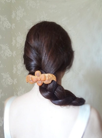 Sense and sensibility  Marianne - orange coral brown flower barrette