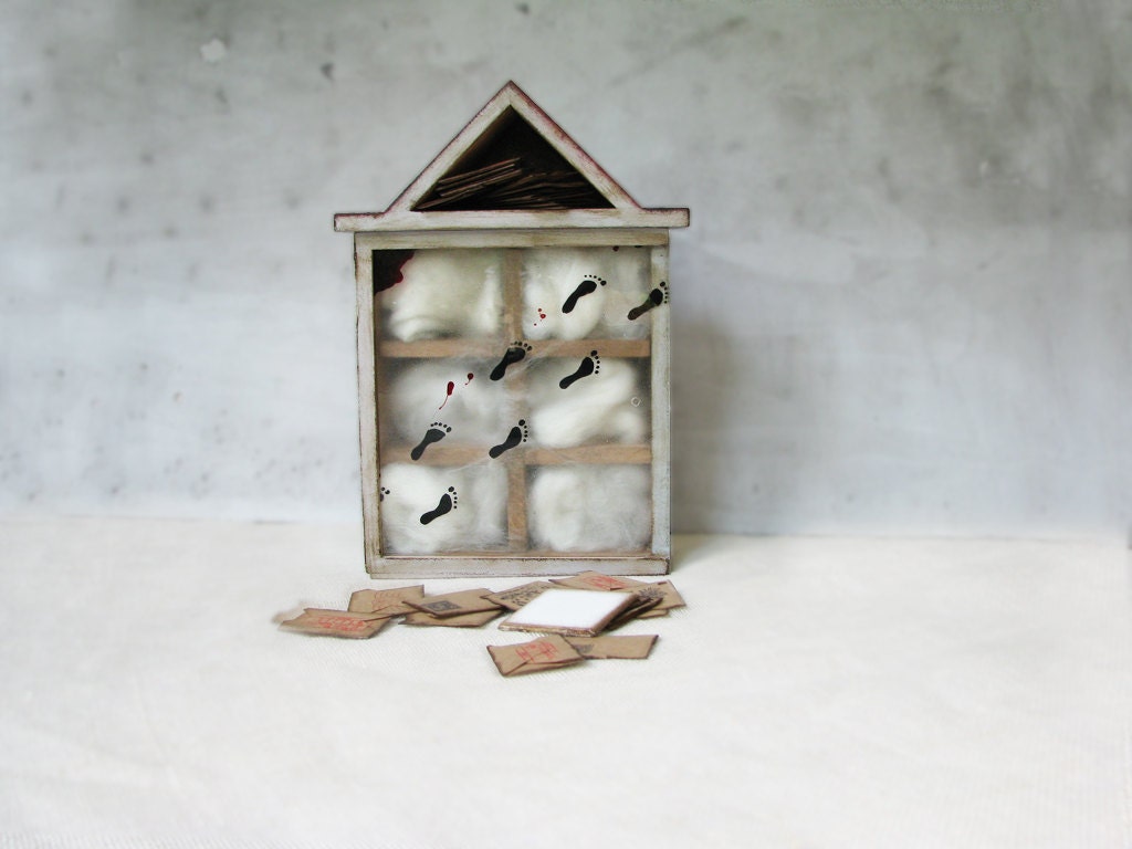 Grey display unit rustic style elegant  titanium and blue smoke small storage box with glass front