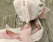 Rosewood Newborn Baby Bonnet - Vintage Style Photography Prop - Newborn Photos - Whimsical