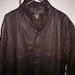 Vintage Men's Brown Leather Jacket with Zip Front Closure Extra Large Retro Only 30 USD