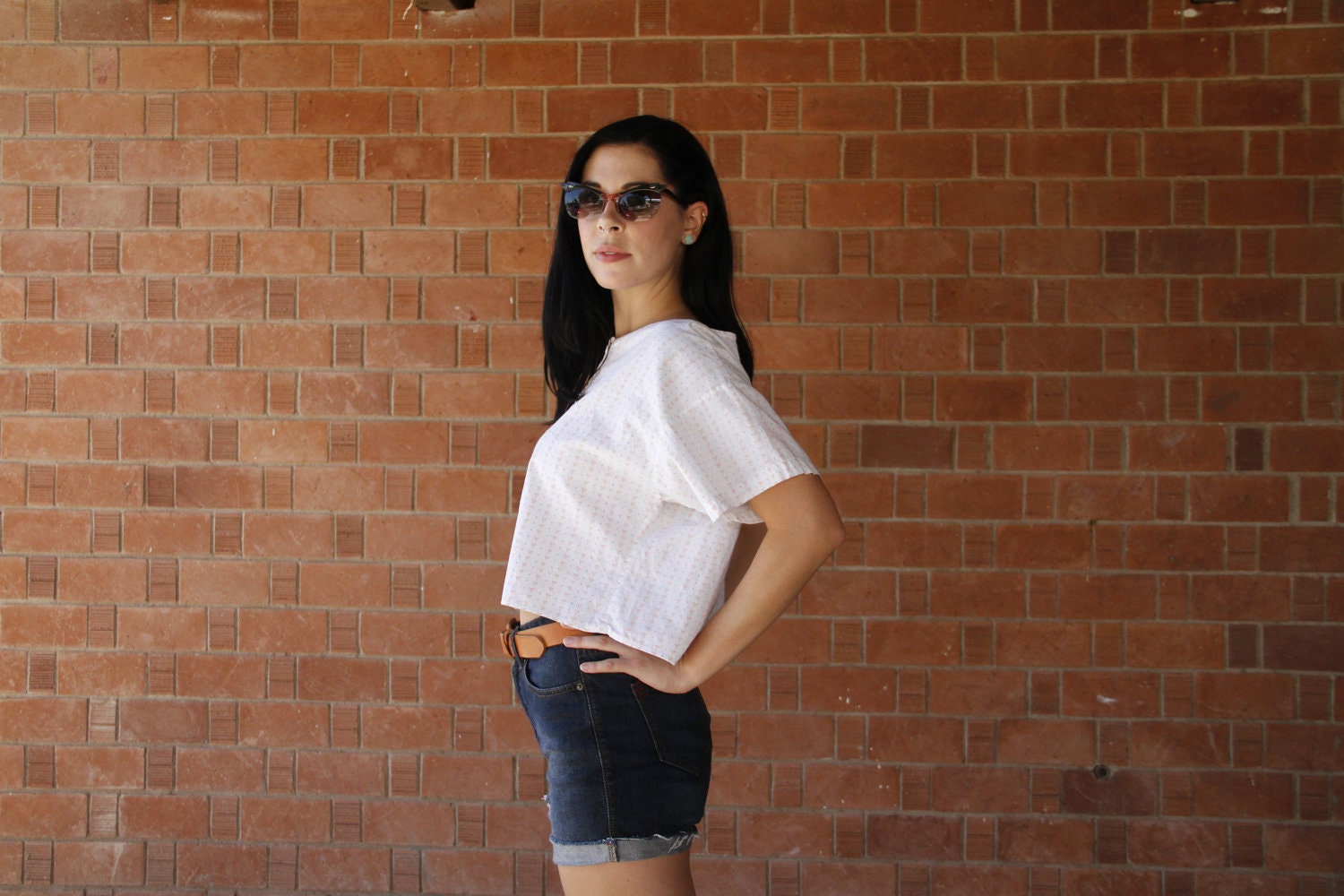 Vintage White Crop Top