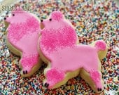 Pink Poodle Decorated Sugar Cookies