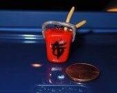 Chinese Take Out Charm Polymer Clay Miniature Kawaii Red Chopsticks