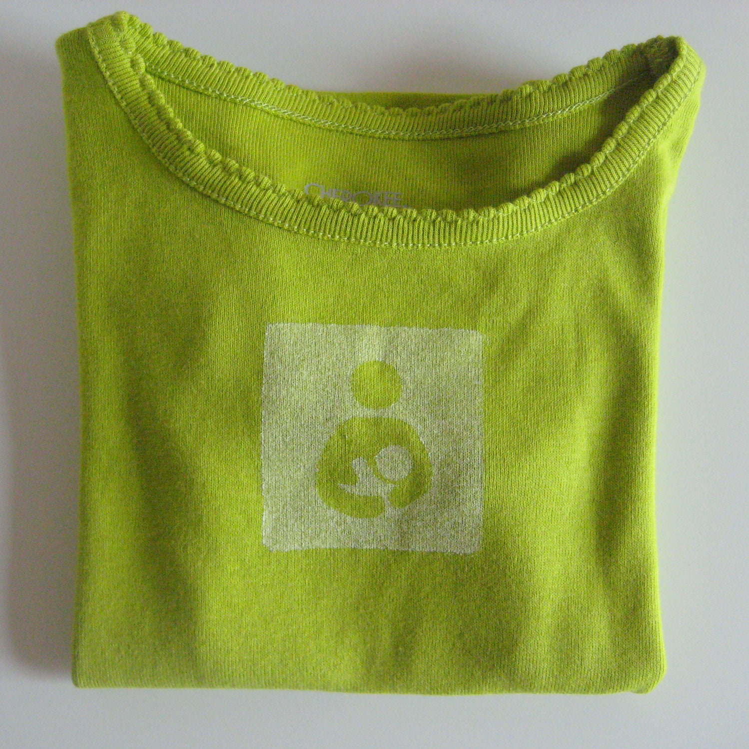 Avocado Green T-Shirt with International Breastfeeding Symbol (12 Month Size)