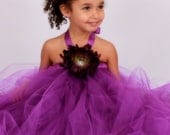 Flower Girl Tutu Dress - Precious Purple - 12 Month to 2 Toddler Girl