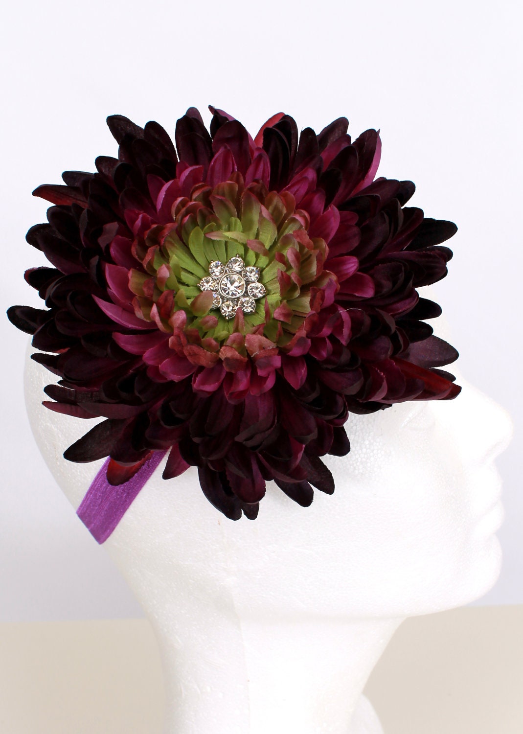 Precious Purple Flower Headband: Fits toddler to adult Il_570xn