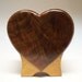Figured Walnut Pet Urn-Standing Heart