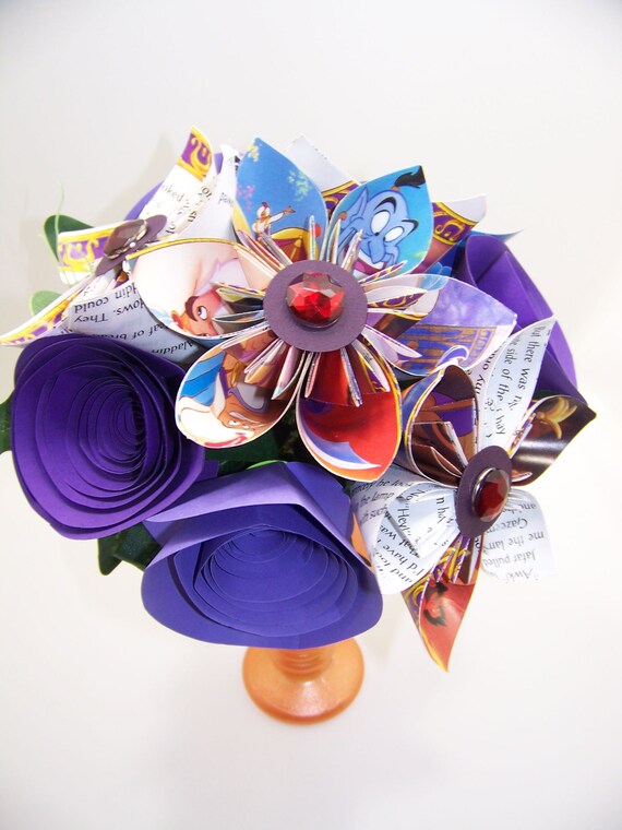 Disney Aladdin Kusudama Paper Flower Arrangement by OrigaMeFlowers