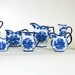 Vintage Pitcher Wall Hangings // Set of 8 Blue Danube/Delft Style Wall Pockets
