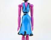 Marilyn Monroe Warhol Art Doll - OOAK - Sculpture - Articulated Wooden Figure - Unusual Art - Original Pop Art - Hand painted