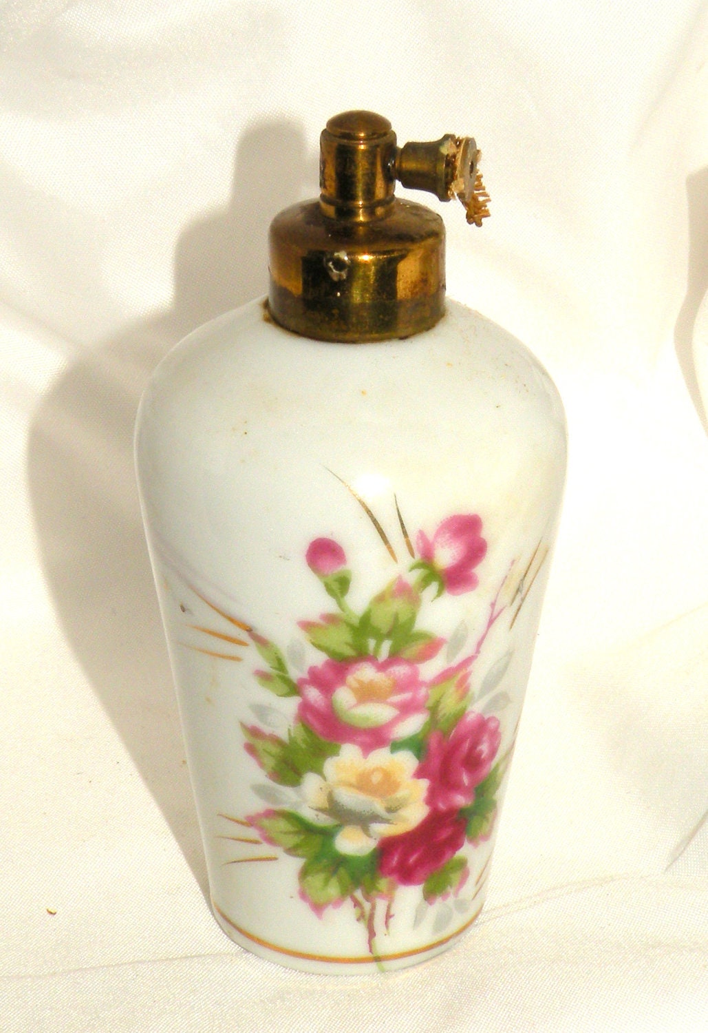Vintage Valiant Perfume Bottle Floral Atomizer Bar Japan