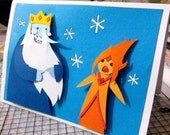 Ice King's Proposal - Handmade Greeting Card