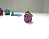 Tiny House (No.6), Miniature Cottage Hand painted and Handmade