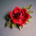 Enamel Flower Brooch Rose in Bloom