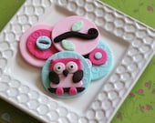 Whimsical and Classic Owl Fondant Toppers - Perfect for Birthdays, Weddings, Special Occasions