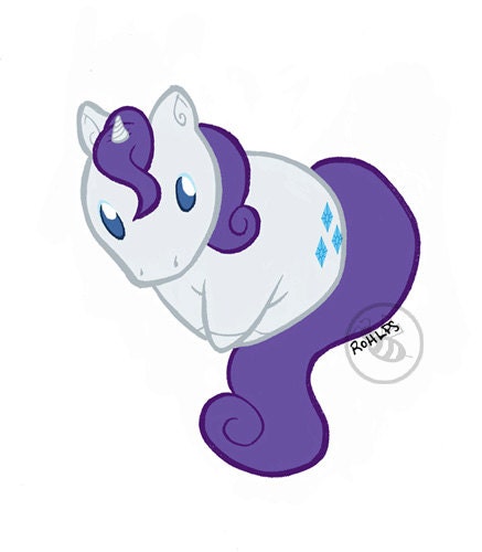 My Little Pony FiM RARITY keychain / phone charm