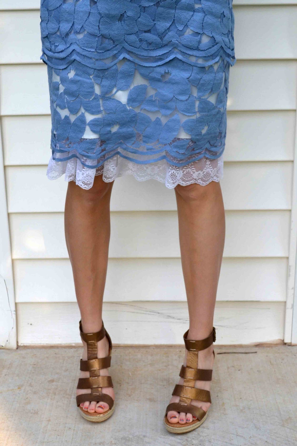 White Lace Trimmed Slip Extender
