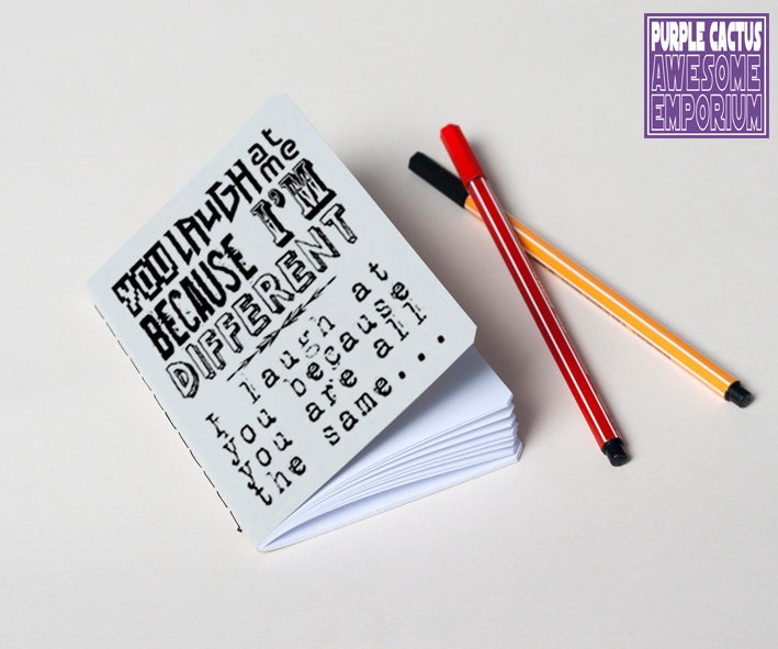 Handmade notebook "Laugh at me"