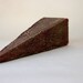 Hand Painted Candle Pyramid Rustic Candle Black Red Gold Candle