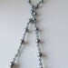 Lariat Necklace Featuring Pearls, Swarovski Sapphire Crystals and Sterling Silver