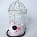 Felt Cat Hairband ponytail - Hair Accessory - Kawaii - white pink