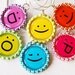 Emoticon charms, Wine Glass Charms, Wine Charms, Barware, Wine Accessories, Emoticons, Geek, polka dot (1663)