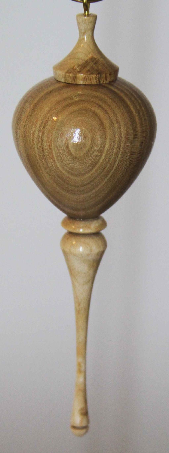 Christmas Ornament, Elm hollow with Maple Pendent