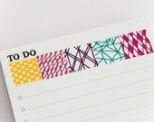 To do list note pad geometric patterns illustration