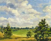 Oil Painting: High Clouds Over the Fairway