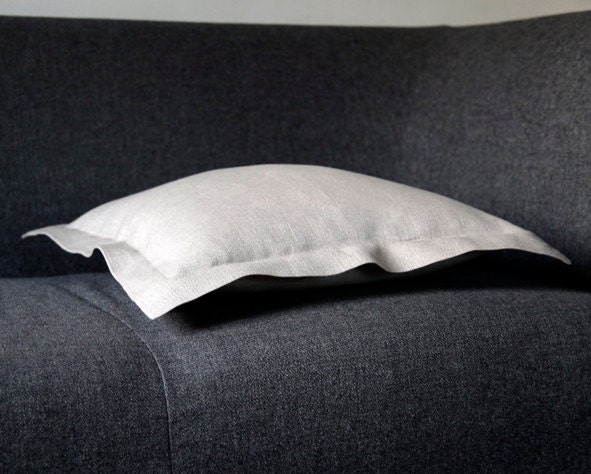 20x20 grey pillow cover - decorative covers - linen sham - throw pillows - case - gray cushion