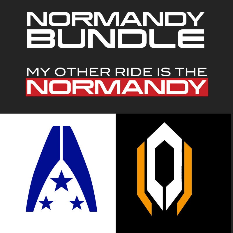 Normandy Bundle - My Other Ride Is The Normandy, Cerberus and Alliance Decals (Set of 3)