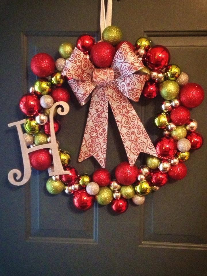 Personalized Christmas Ornament Wreath - cmachell12