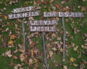 Custom Painted Wedding Signs, Reclaimed Wood