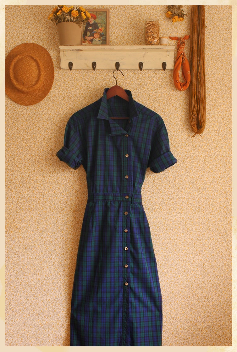 The Vanessa Plaid Vintage Dress