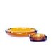 Amber Glass Ashtrays - Set of 2