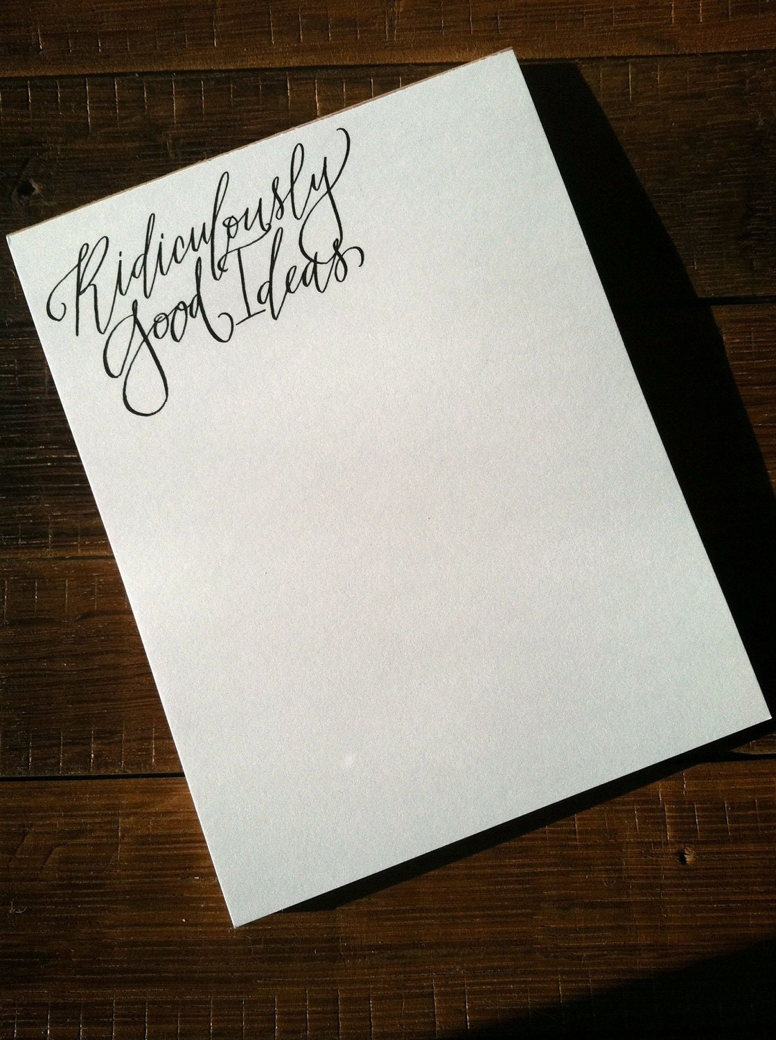 Ridiculously Good Ideas Calligraphy Notepad