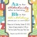 2nd Birthday Alphabet Party Invitation