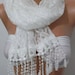 Mothers Day gift Tulle Scarf - Lace scarf - White scarf...bridesmaid gift