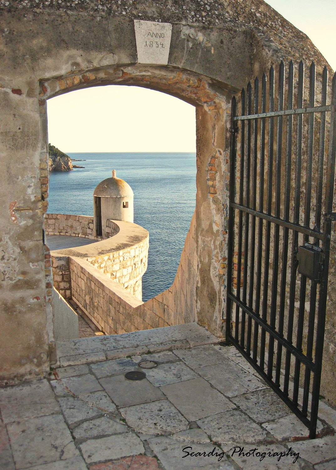 Dubrovnik. Croatia. Portal. Blue. Photograph. Adriatic Sea. Seaside.Travel Photography. Various Sizes Available.