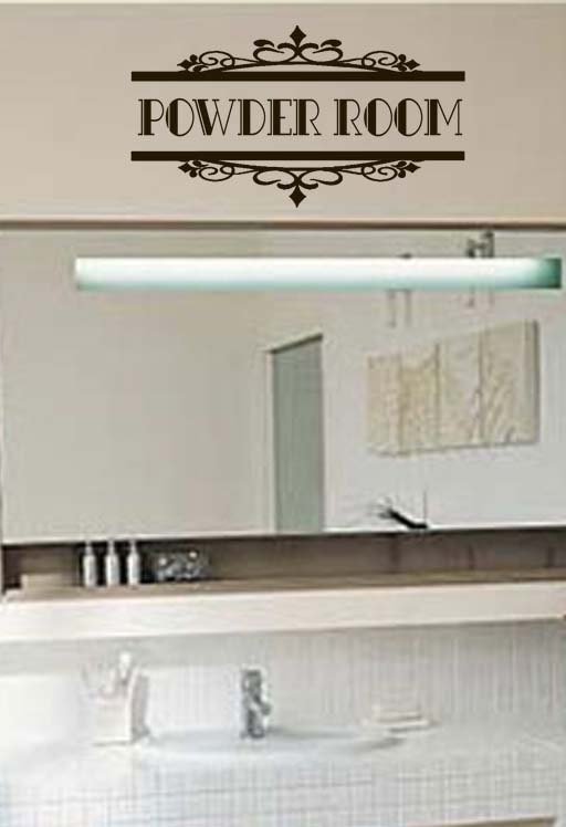 Powder Room Bathroom Vinyl Wall Art Decal by designstudiosigns
