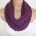 Hand knitted Purple Wool&Mohair Scarf by Arzu's Style