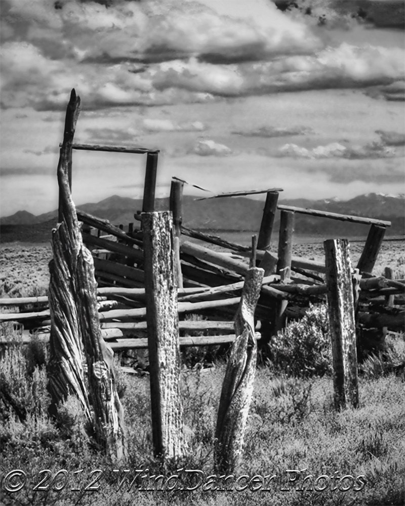 Western Art - Old Corral - Fine Art Photo - Southwest - Home or Office Decor - Taos - Cowboy Art - Rustic - Gift Idea for Men - ForDaGuys