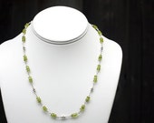 Peridot and Sterling Silver Necklace (Green with Envy)