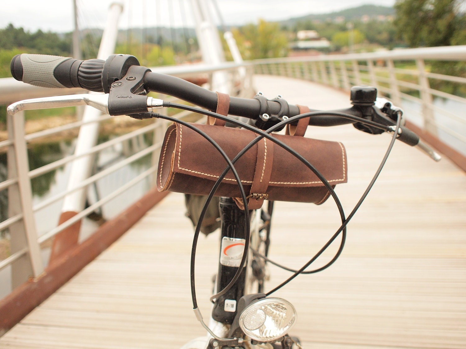 Bicycle leather tool bag