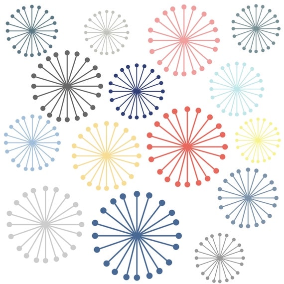 Digital Clip Art // Starbursts // 15 pieces // png files // 300 DPI // Instant Download Il_570xn