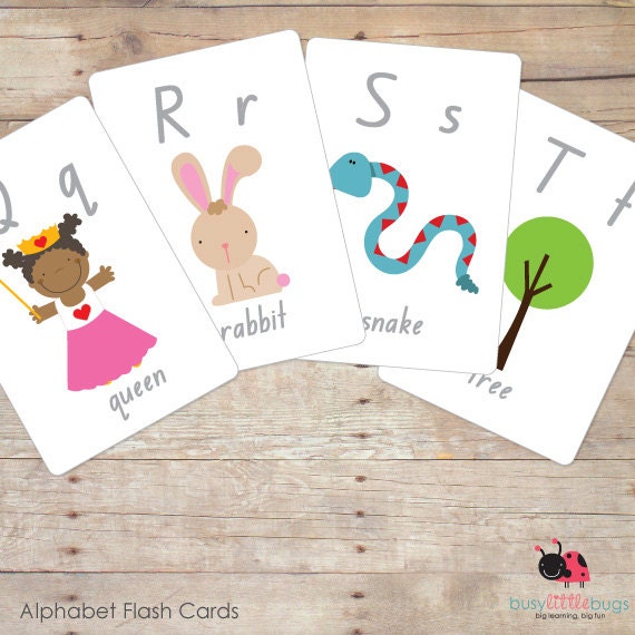 Printable Alphabet Flash Cards AUTOMATIC by BUSYLITTLEBUGSshop