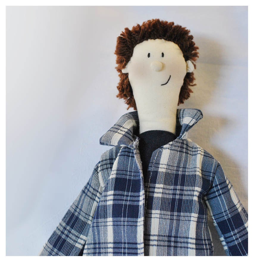 Custom  Doll -  Fabric Doll Made to Order - Human Figure Doll Handmade - Poupée de créateur personnalisée - Muñeca personalizada