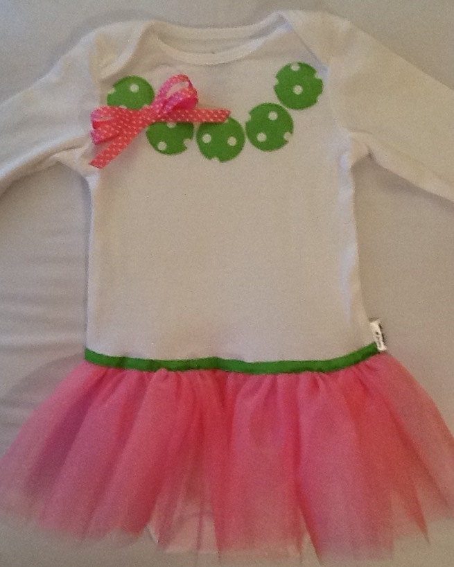 Lil' Miss Onesie with "Necklace" and Tutu